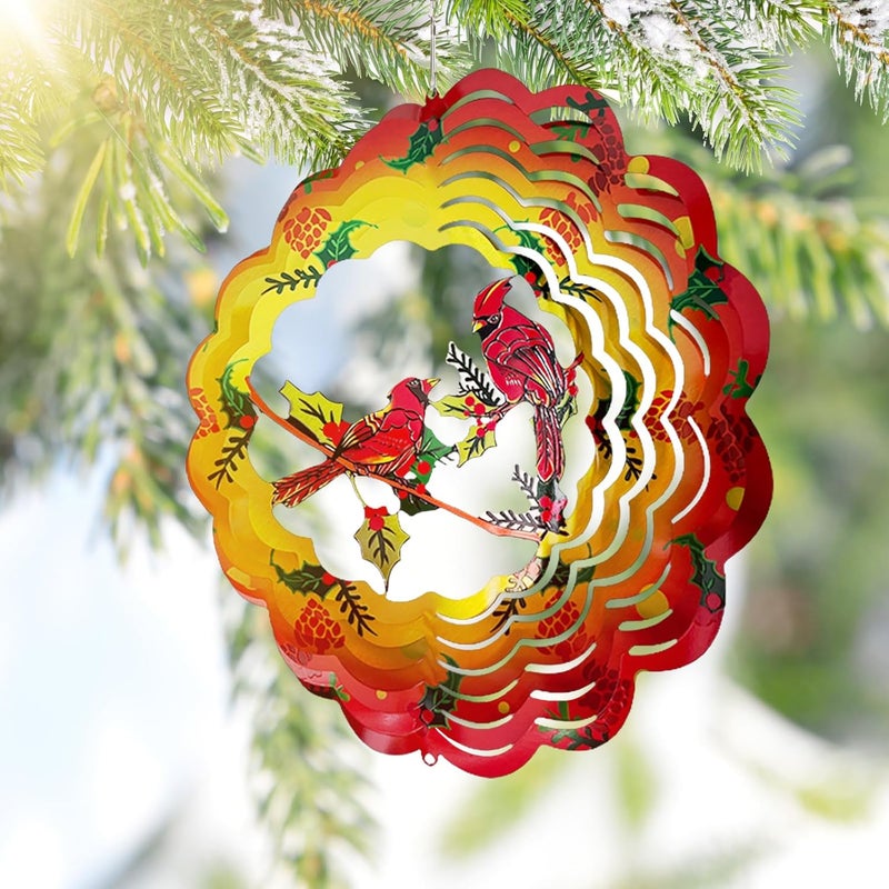 GOTOME Cardinal Wind Spinners Clearance Metal Cardinal for Women, Mom, Grandma,12inch Hanging Wind Spinner for Outdoor&Indoor Decor Wind Kinetic Ornament for Yard Garden Decoration - Image 4